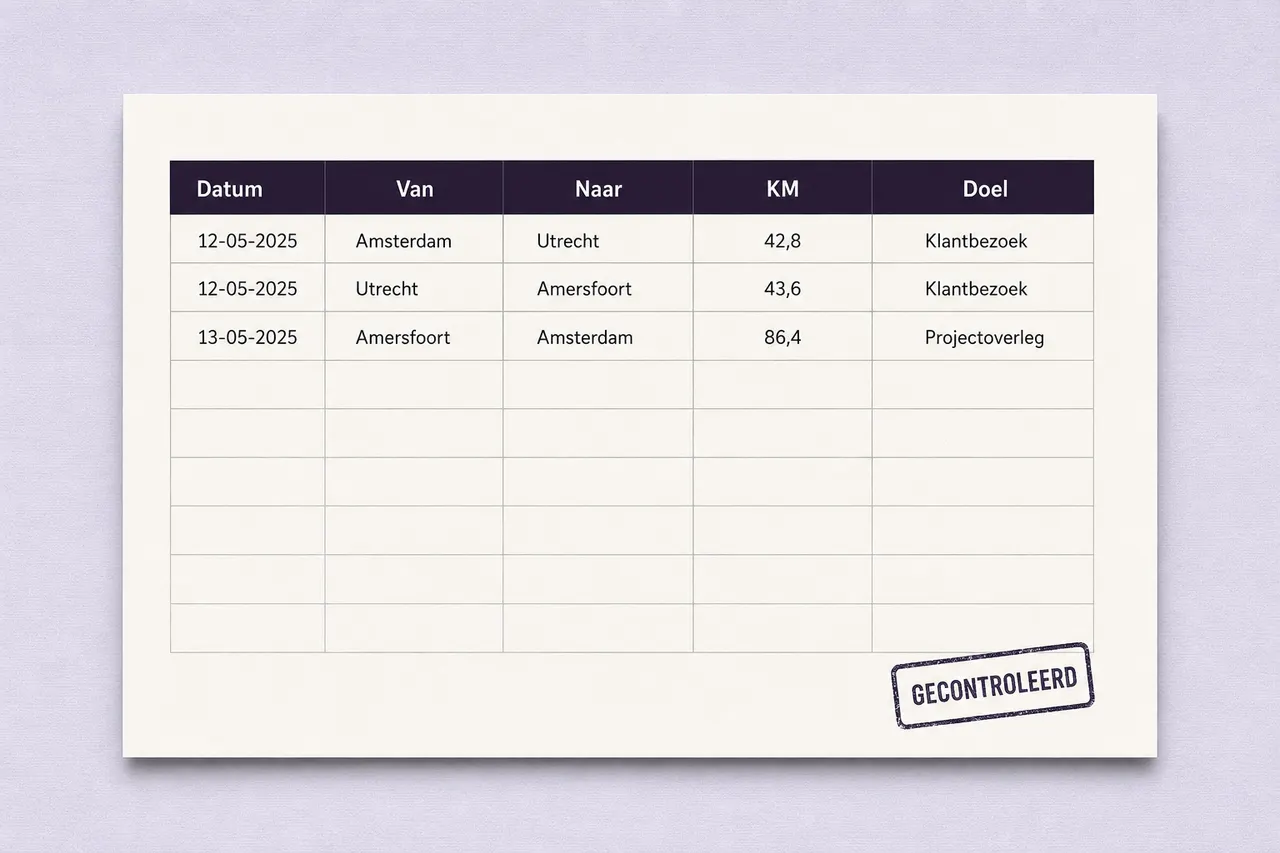 Voorbeeld Excel-export met Summary, Routes, Legs en Methodology